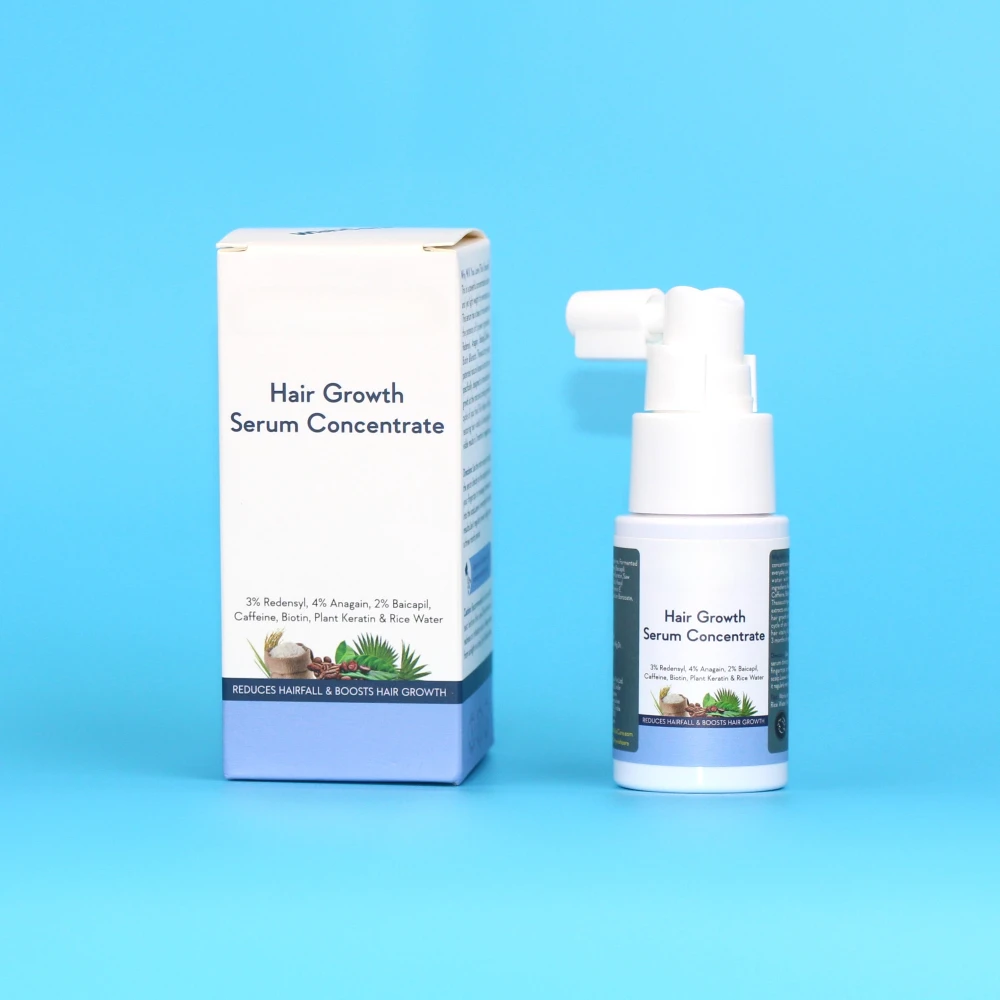 

Hair Concentrate - 3% Redensyl, 4% Anagain, 2% Baicapil, Caffeine, Biotin, Plant Keratin & Rice Water