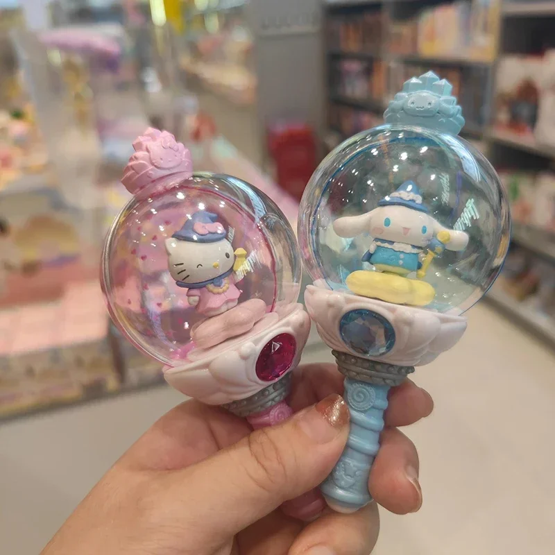 

Genuine Sanrio Figure Cinnamoroll Hellokitty Mymelody Kuromi Pochacco Figurine Fantasy Magic Egg Fairy Stick 2.0 Model Anime Gif