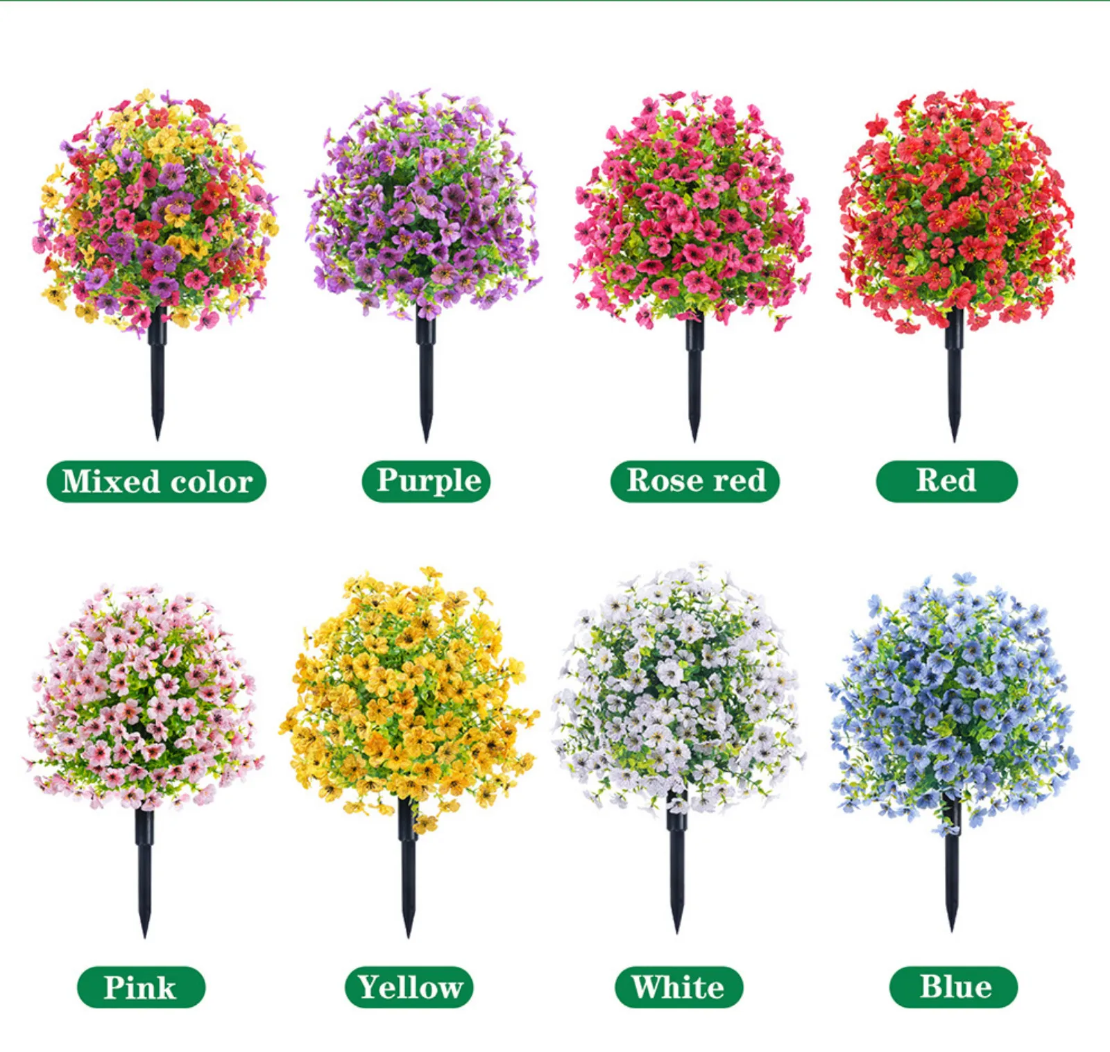 

1Pcs Plastic Artificial Scenery Trees Building Landscape Accessories Miniature Flower Tree UV Protection Decoration Garden Plant