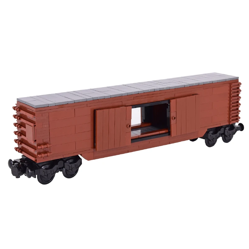 MOC City Creative Flat Top Truck Train Open Wagon model Building Block Bricks DIY Technical Toys for children Christmas gifts