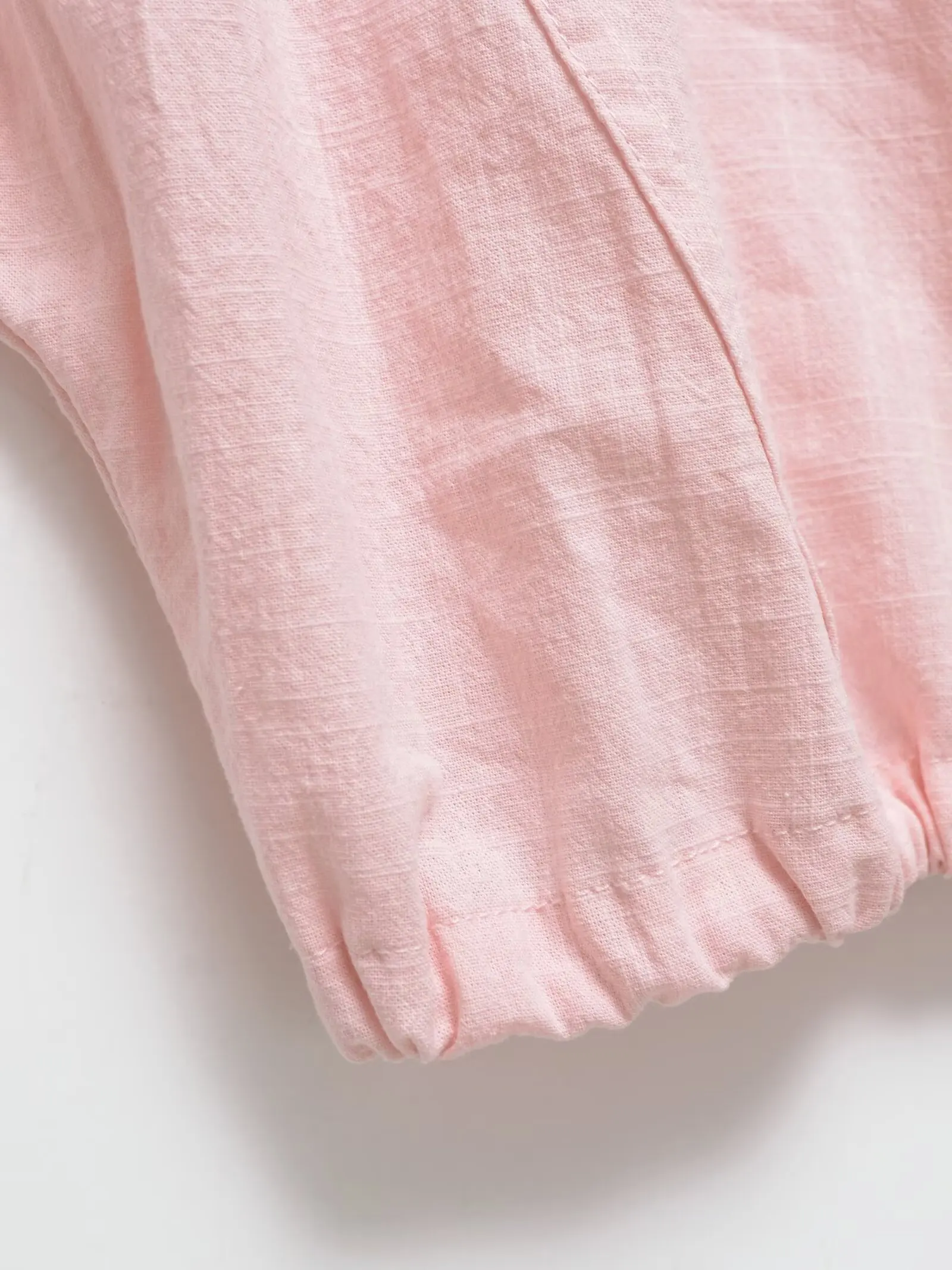 Nlzgmsj 2026 Sommer Damen Freizeit-Set in Pink mit O-Ausschnitt und Fledermausärmeln, modische gesmokte Taille, weite Haremshose, Alltags-Outfit – Detail 5