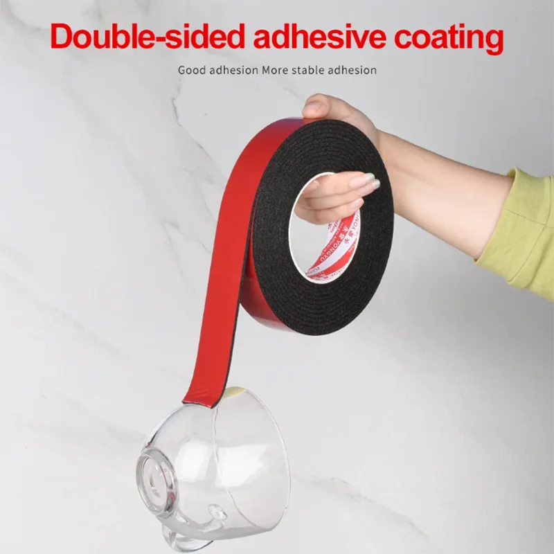 1pc 10M Strong Double-Sided Adhesive Glue Tape Super Sticky With Red Liner Waterproof Anti-collision Insulation Foam Tapes