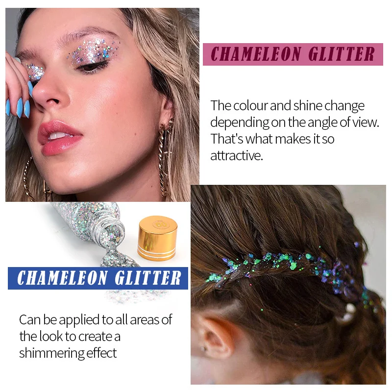 Glitter Eye Shadow Sequin Diamond Jewels Rhinestones Nail Hair Body Face Stickers Lotion Party Festival Stage Makeup Cosmetics