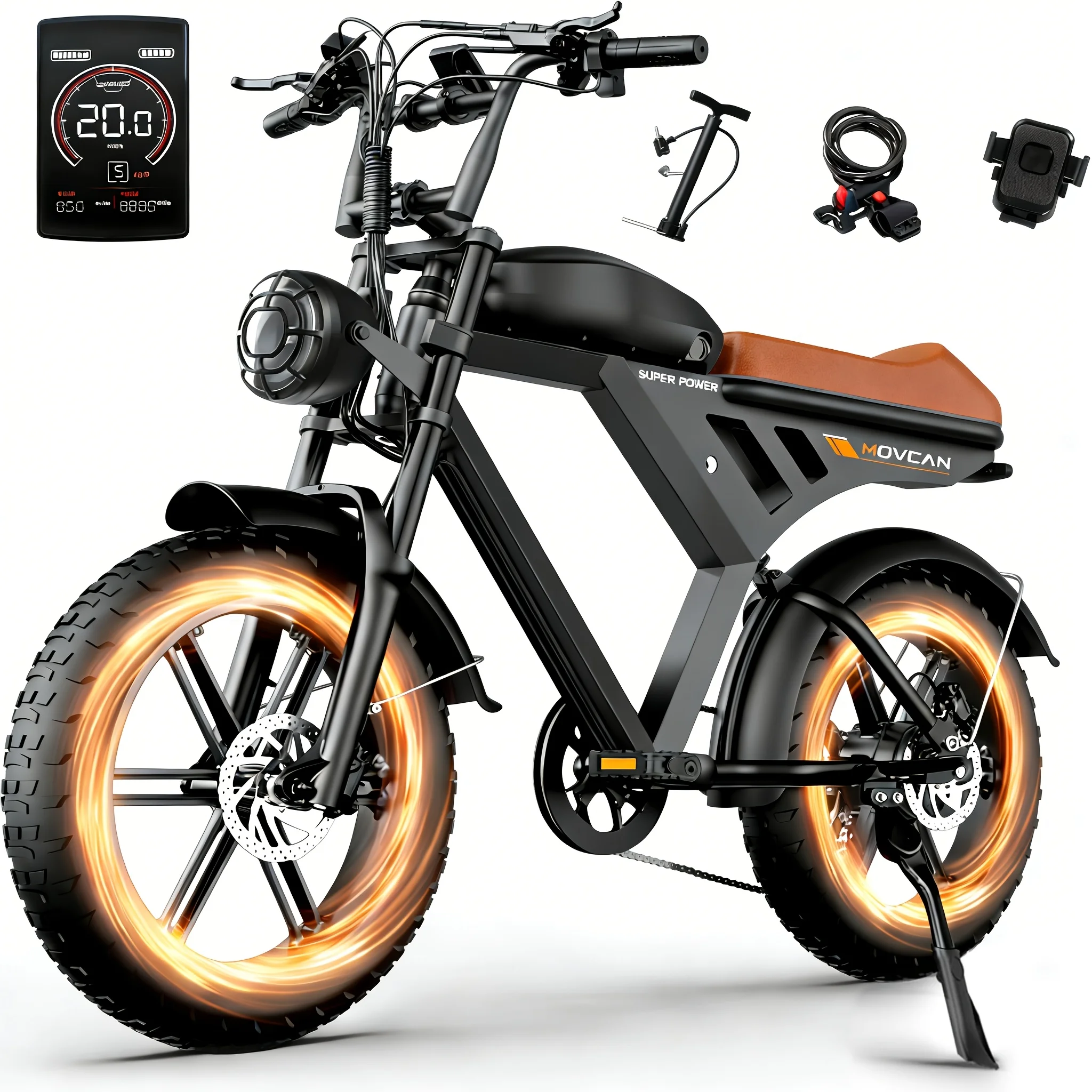 V30 Adult Electric Bicycle, 20MPH, 749W Brushless Motor, Detachable 48V15.6AH Battery. Hydraulic Disc Brakes + Dual Front Fork S image 5
