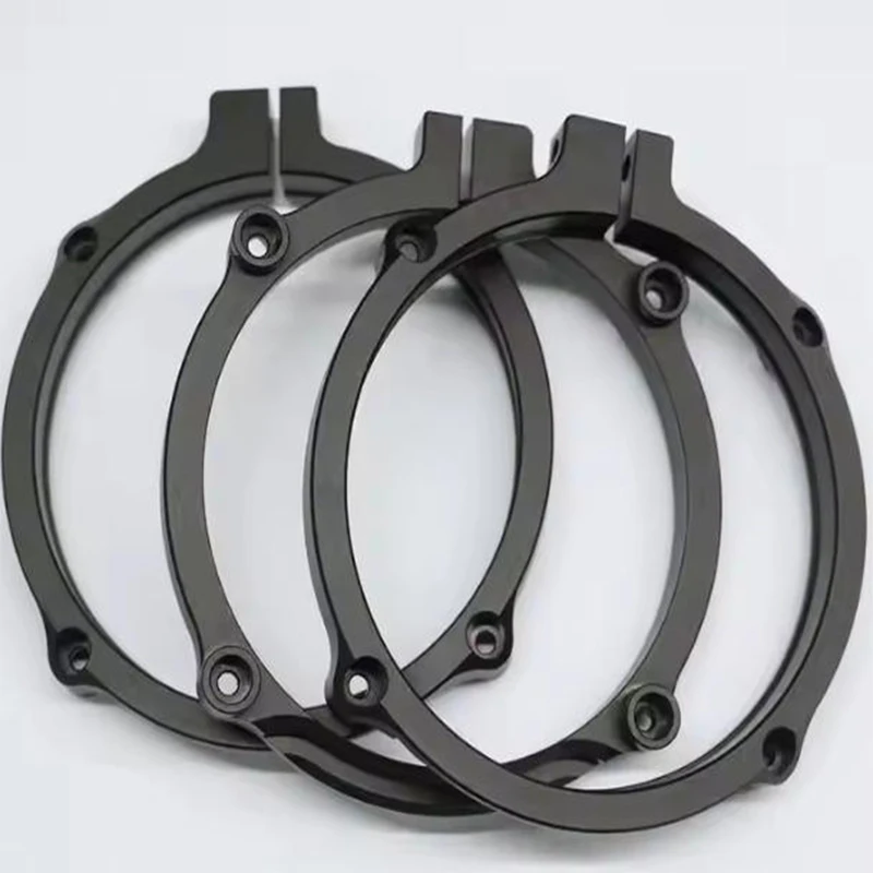 

Custom CNC machining anodized black aluminum round ring for a variety of assembly
