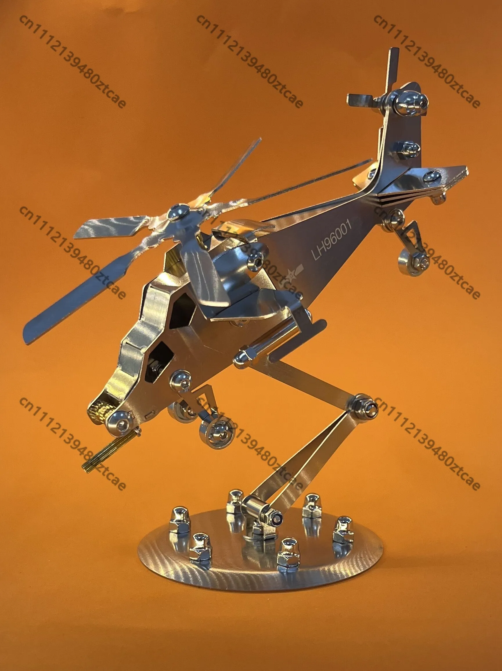 Stainless Steel Military Helicopter Model Anti Drop Static Aircraft Decor Collectible Ornament Gift
