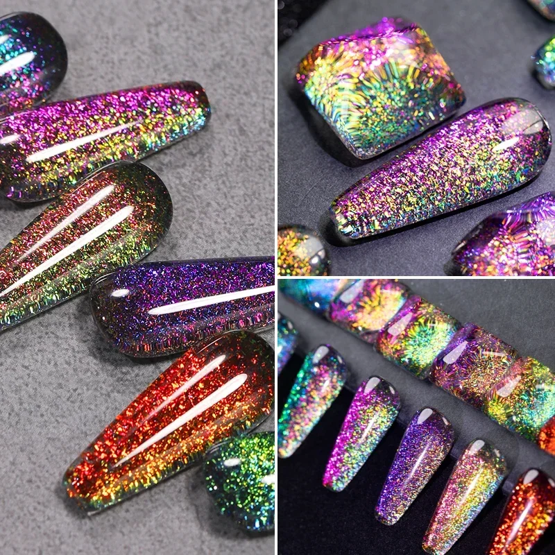 Chameleon Flake Gel Nail Polish Sparkling Aurora Sequins Nail Gel 5ML Soak Off UV Glitter Gel Varnish Hybrid Nail Art Decoration