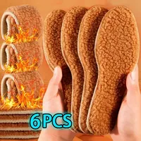 Alpaca Plush Warm Shoes Insole Thicken Snow Boots Shoe Peds Thermal Insert Winter Sports Running Insoles Men Woman Heating Pads