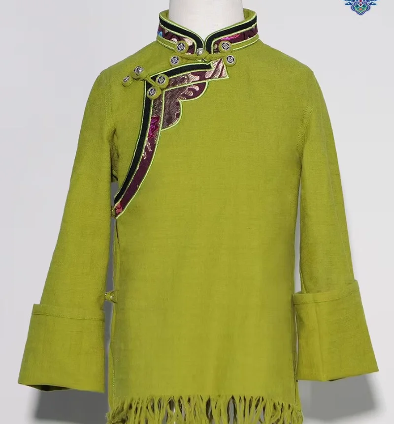 

Chinese Spring/Summer Retro Children's Tibetan Shirt Performance Dress