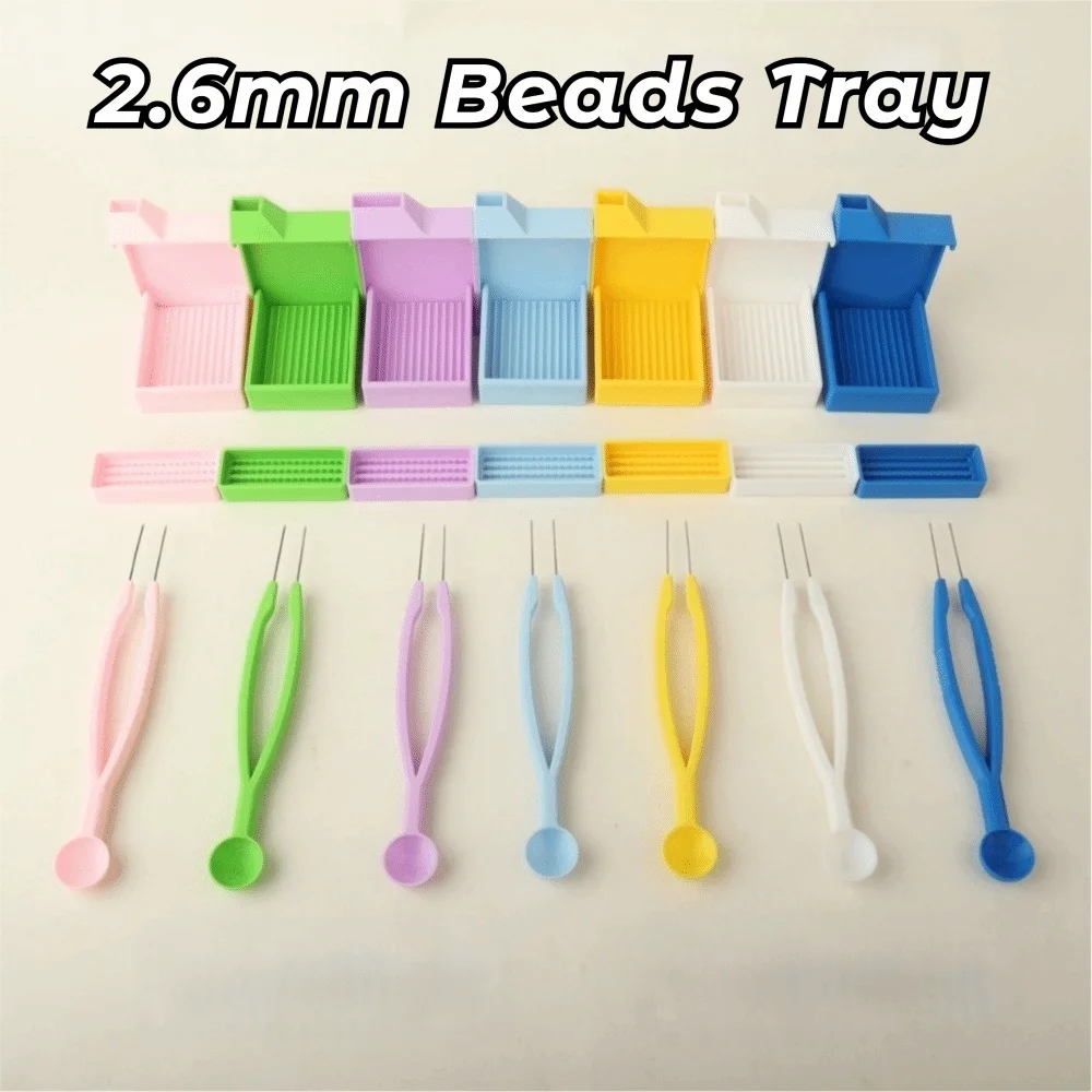 DIY Handmade 2.6mm Bean Storage Box Plastic Beads Mini 3D Printed Bean Scoop 3D Printed Handheld Plastic Beads Sorting Tools