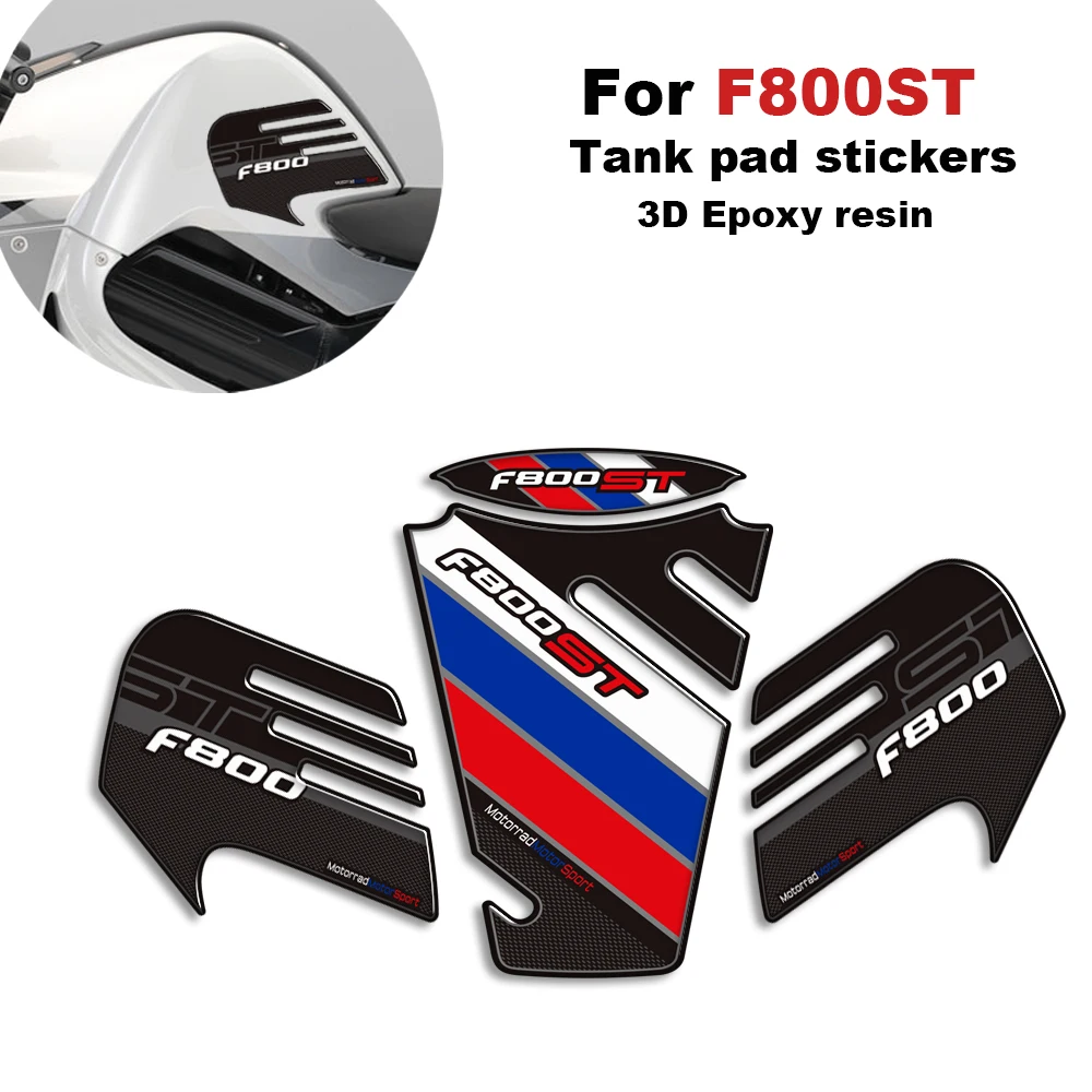 

Motorcycle Fuel Tank Pad Sticker 3D Decal Protector Kit For BMW F800ST Epoxy Resin Protection Sticker