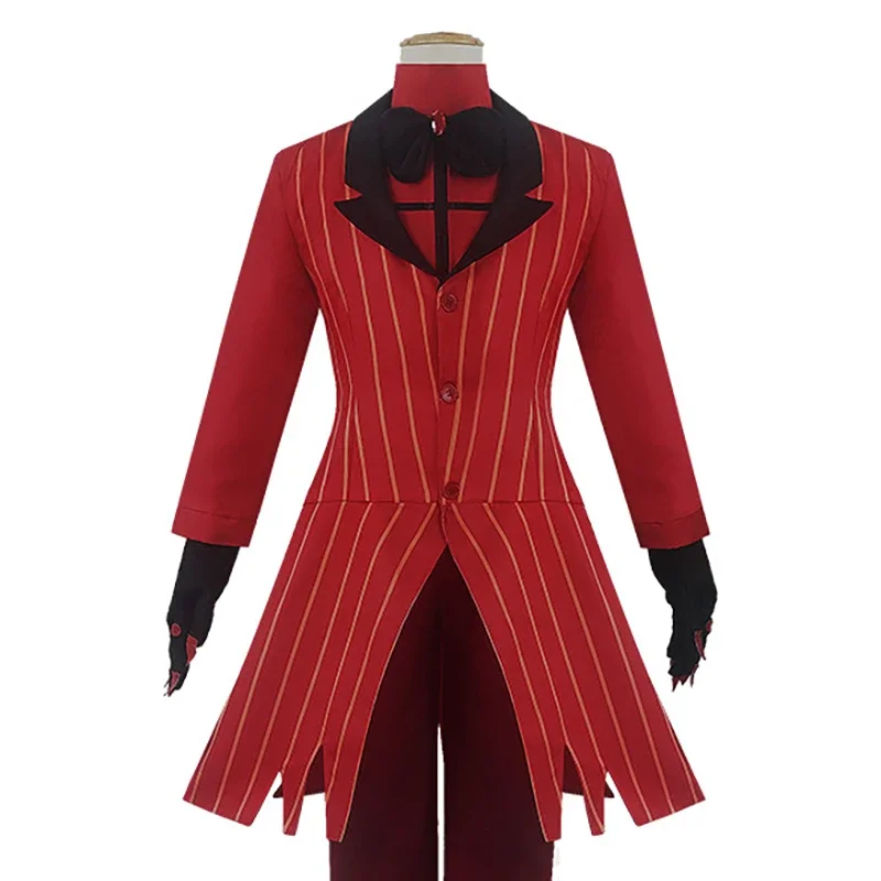 ALASTOR Cosplay Hazbin Anime Cosplay Costume Wig Ears Hotel Shoes Accessories Halloween Party Uniform Men Women Jacket Red Suit