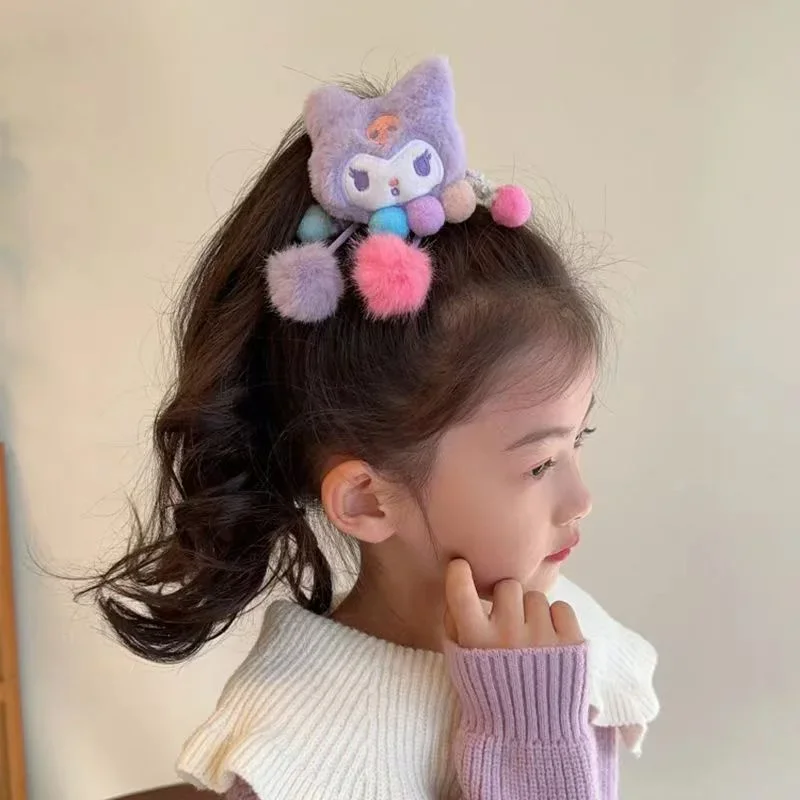 Kawaii Sanrio My Melody Hair RingS Girl Girly Heart Anime Figure Hairball Headband Rubber Band Soft Cute Cartoon Sweet New Style