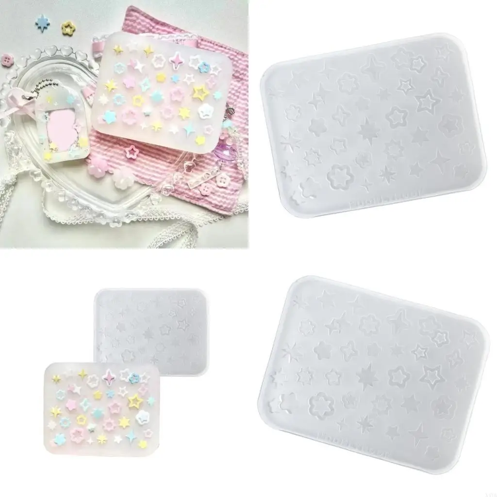

X4YA Star Manicure Silicone Molds with Star Patterns Pendant Molds for Nail Artists Creative Manicure Embellishments Mold