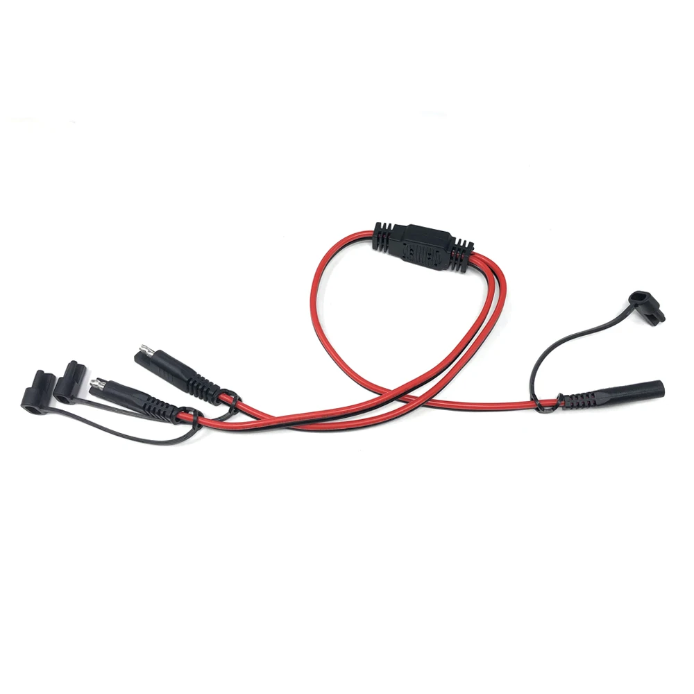 

SAE Splitter Cable SAE Connector SAE Power Automotive Adapter Cable 1 to 2 SAE Extension Cable Dust Cover 14AWG 60cm Harness