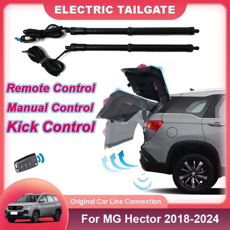 Porta traseira elétrica do carro elevador automático motor elétrico para tronco kit de energia porta movimentação perto pé kick sensor para mg hector 2018 a 2024