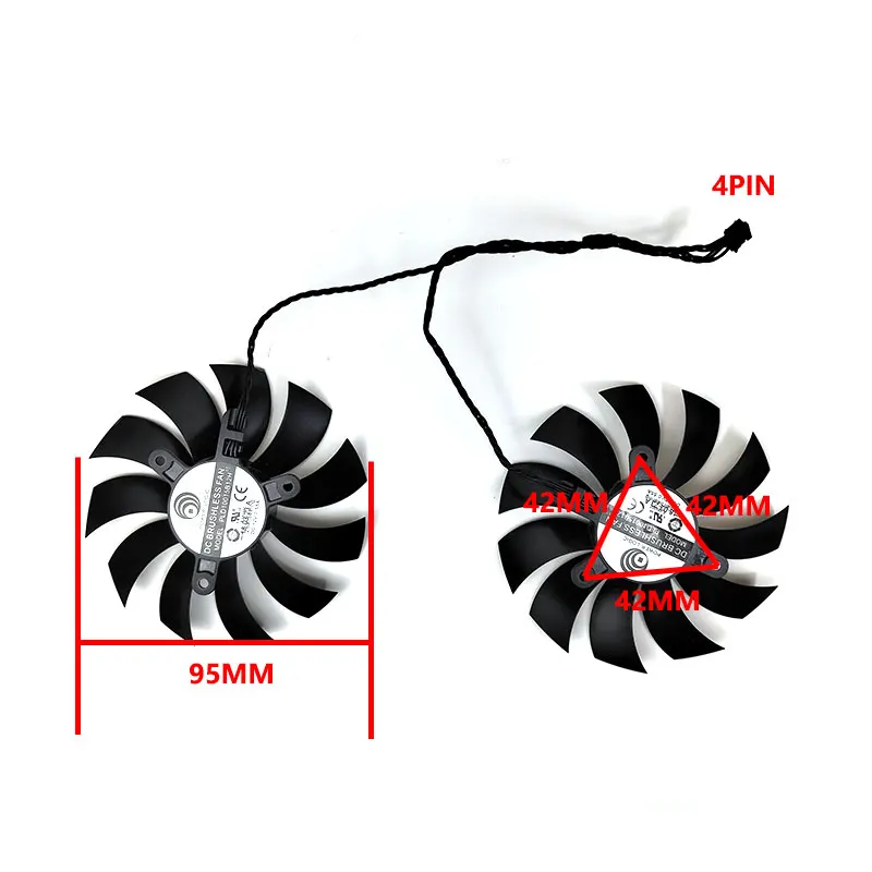 EVGA 2 pz 95MM 4PIN muslimex ventola di raffreddamento dissipatore di calore GTX1080 TI GTX1070 TI GPU ventola per EVGA GTX1080TI GTX1070TI scheda grafica