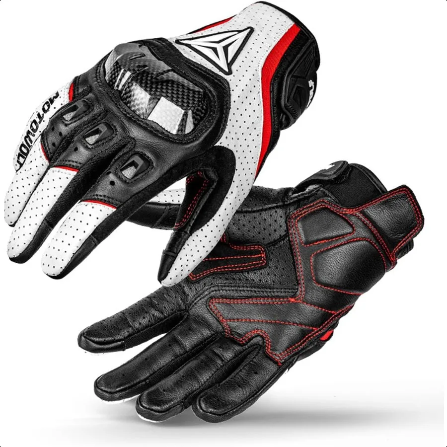 

Мужские и женские альпинистские мотоциклетные гоночные перчатки из углеродного волокна с сенсорным экраном, кожаные перчатки, летние зимние дышащие мотоциклетные перчатки