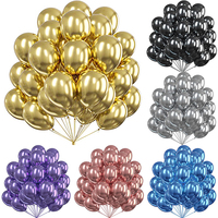 12Inch Color Metal Theme Confetti Round Latex Balloon Gold Silver Latex Ballon Anniversary Wedding Birthday Party Decors Globos