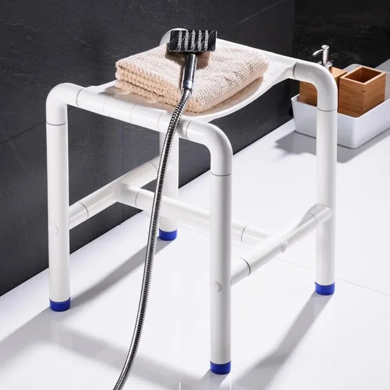 No Drill Required Stainless Steel Bathroom Stool Non-Slip Shower Seat  Elderly and Disabled Wall Mounted Folding Toilet Safety