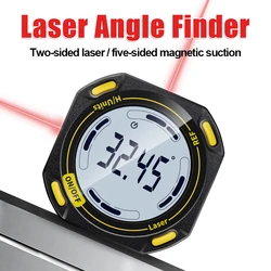 Portable Laser Angle Gauge G1 New Angle Protractor 360 Degree Dual Laser Projection line Device 4*90°  LCD Angle  Measurement