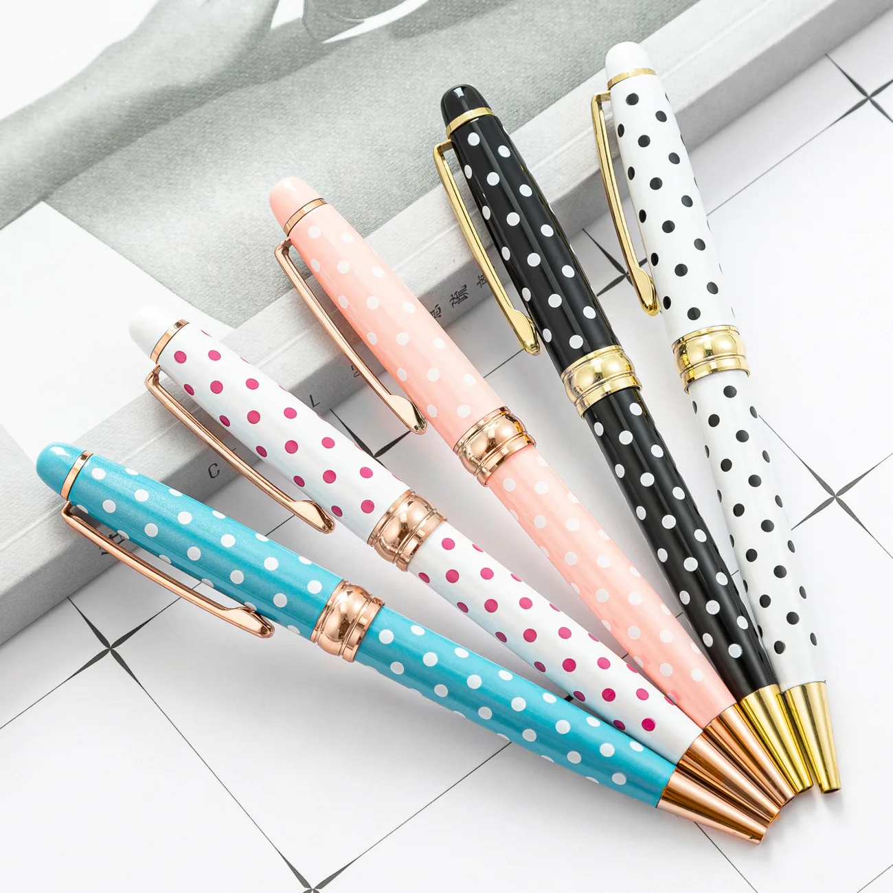 12 Pcs Wholesale Spot Signature Pen Printing Women's Fashion Ball Pen Business Office Engraving Gift Wholesale