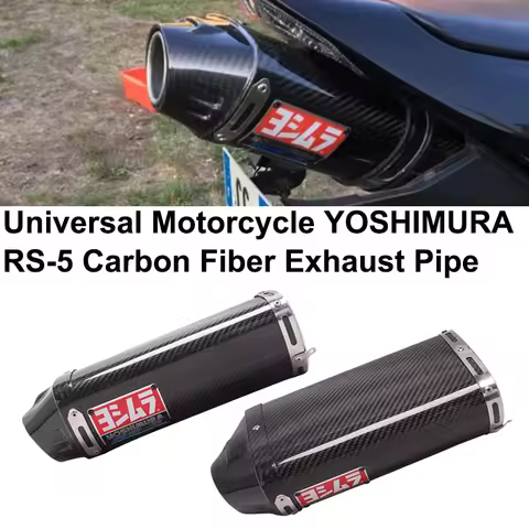 Universal Motorcycle YOSHIMURA RS-5 Exhaust Pipe Escape Moto DB Killer For CBR600 RR F5 CBR1000 TNT899 TNT1130 Daytona 675R