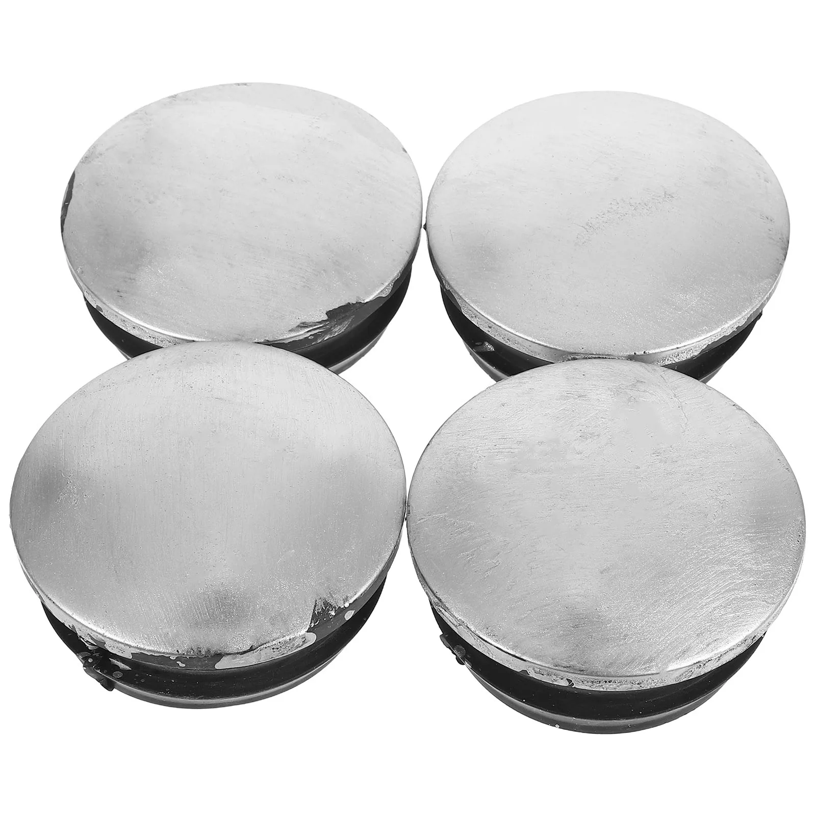 

4 Pcs Post Caps Black Plastic Chain Fence Post Repair Link Accessories Sturdy Rubber Material Easy Installation