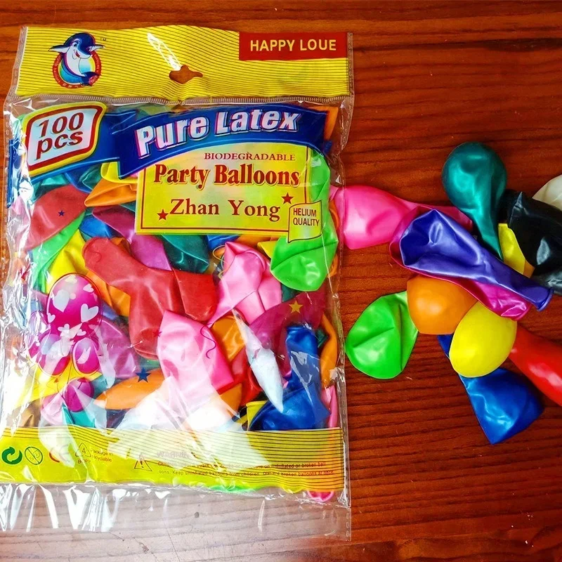 100 sztuk/opakowanie Mieszane Kolory Perłowe Grube Balony Imprezowe Ślubne Dekoracje Lateksowe Balony Zabawki
