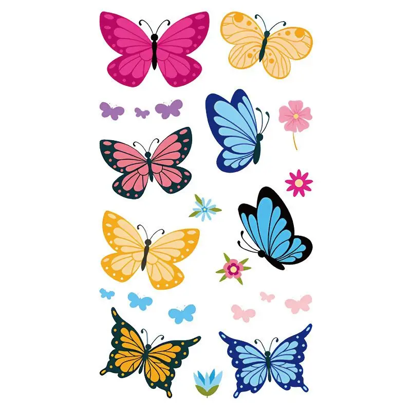 

Временные татуировки наклейки водостойкие долговечные модные боди-арт поддельные татуировки для женщин мужчин детей милый цветок животный узор Ar