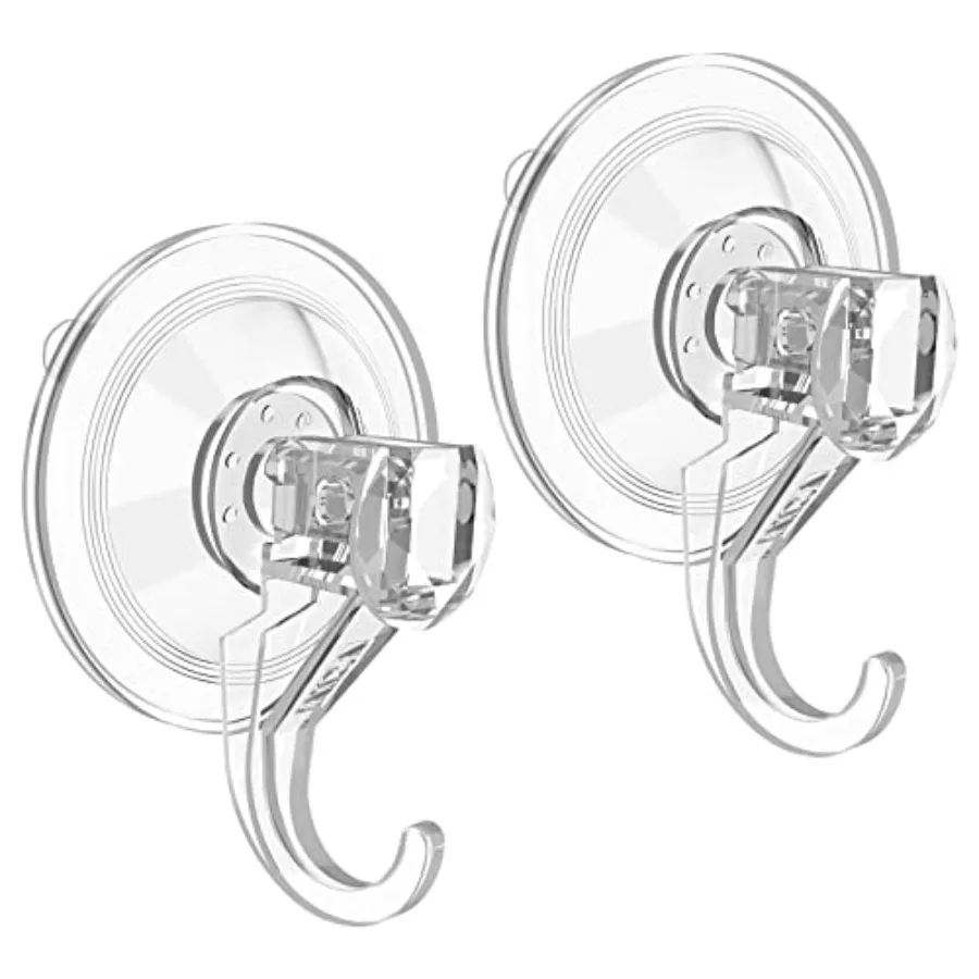 

Wreath Hanger, Large Suction Cup Wreath Hooks, Heavy Duty, 22 LB Capacity, Removable and Reusable, Clear, 6 Pcs