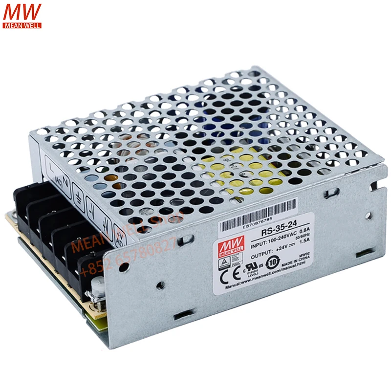 MEAN WELL 35W Single Output Switched Switching Power Supply RS-35-5 RS-35-12 RS-35-15 RS-35-24 RS-35-48 Metal case