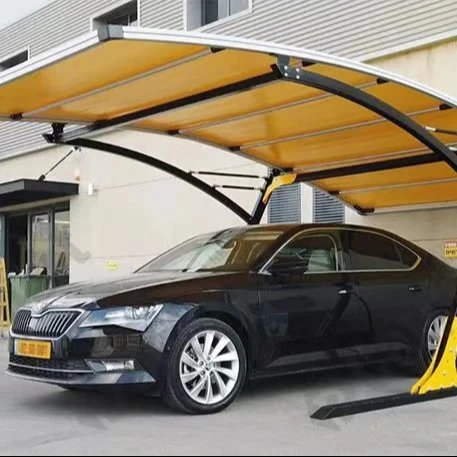 Modern Yellow Aluminum Carport for Durable Outdoor Car Parking Garage