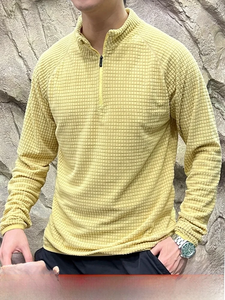 

Уличная мужская футболка Long Sve Qui Dry Fce, дышащий базовый слой, полиэфирная ткань, свободная температура, повседневная одежда