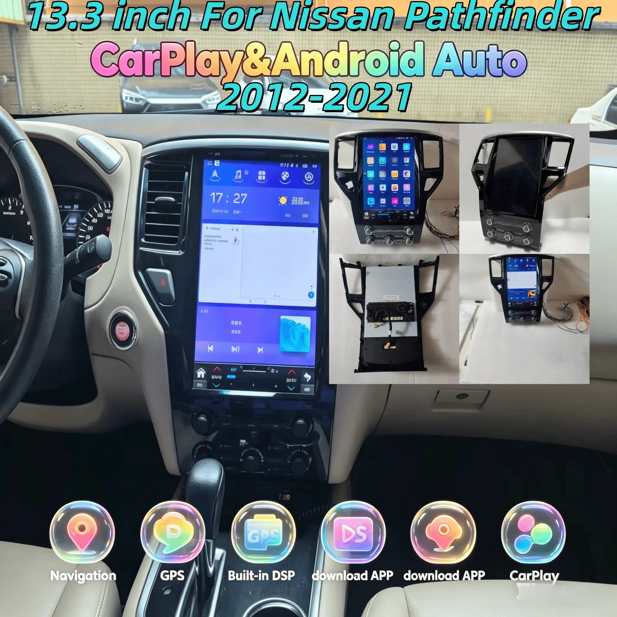 

For Nissan Pathfinder 2012-2021 Carplay Android Receiver GPS Navigation Car Radio Automotive Multimedia Video Stereo Head Unit