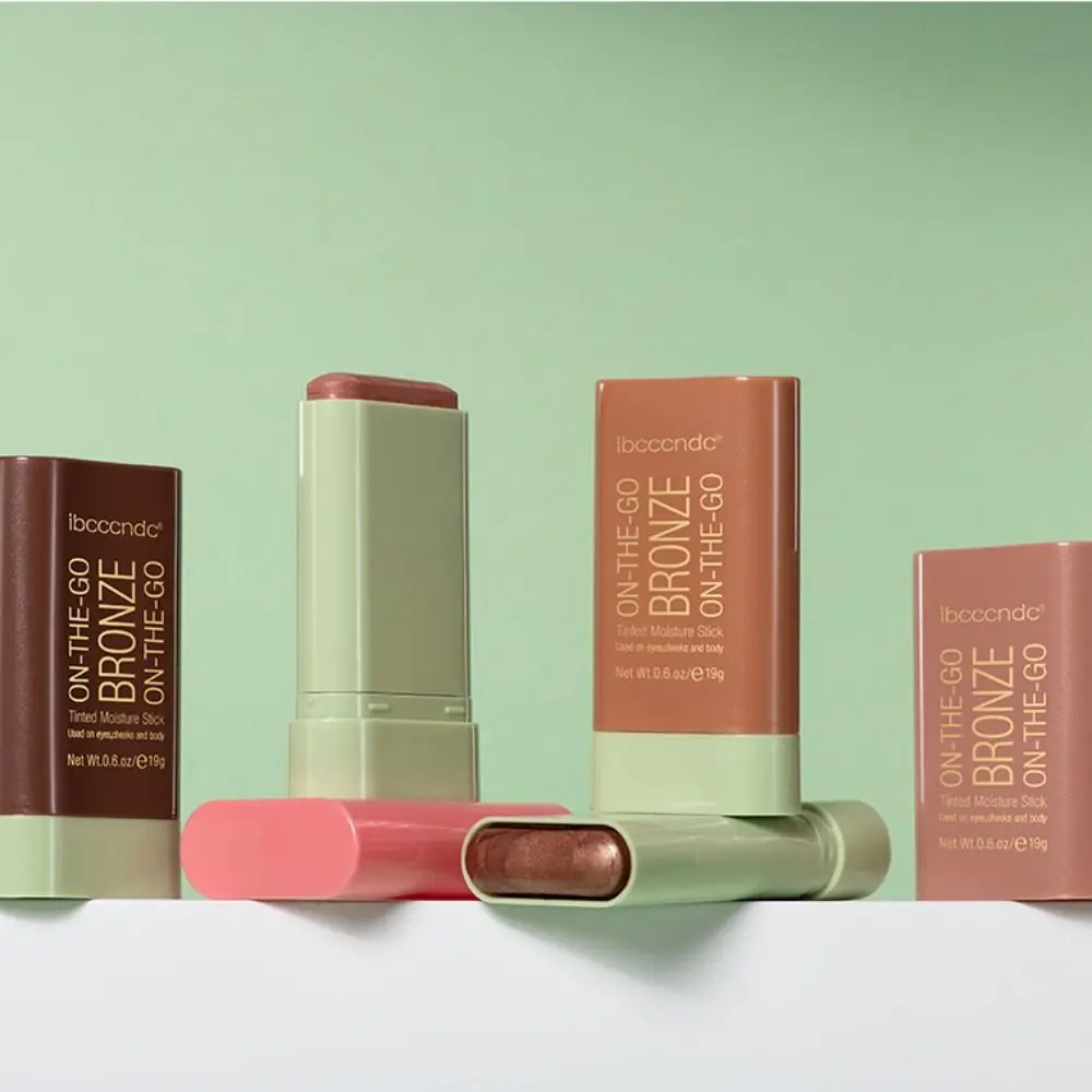 Face Brightening High Gloss Stick Blush Face Bronzer Grooming Stick Set Brighten Waterproof Highlight Powder Suit Beginner