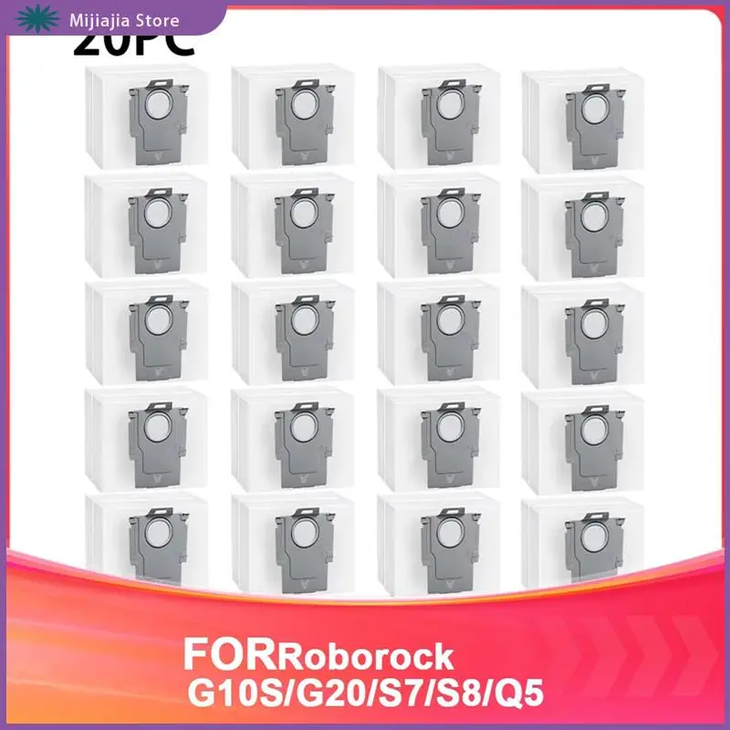 

20Pcs Vacuum Cleaner Bags For Roborock S8 Pro Ultra,S8+,S7 Maxv Ultra,S7 Pro Ultra,Q7+,Q5,Vacuum Cleaner Suction Station SALES