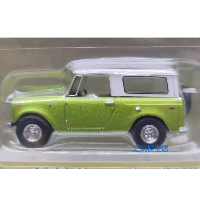 Greenlight Diecast 1:64 Hitch & Tow 30 - 1970 Harvester Scout with Utility Trailer Alloy Car Model Collection Display Toy Gifts