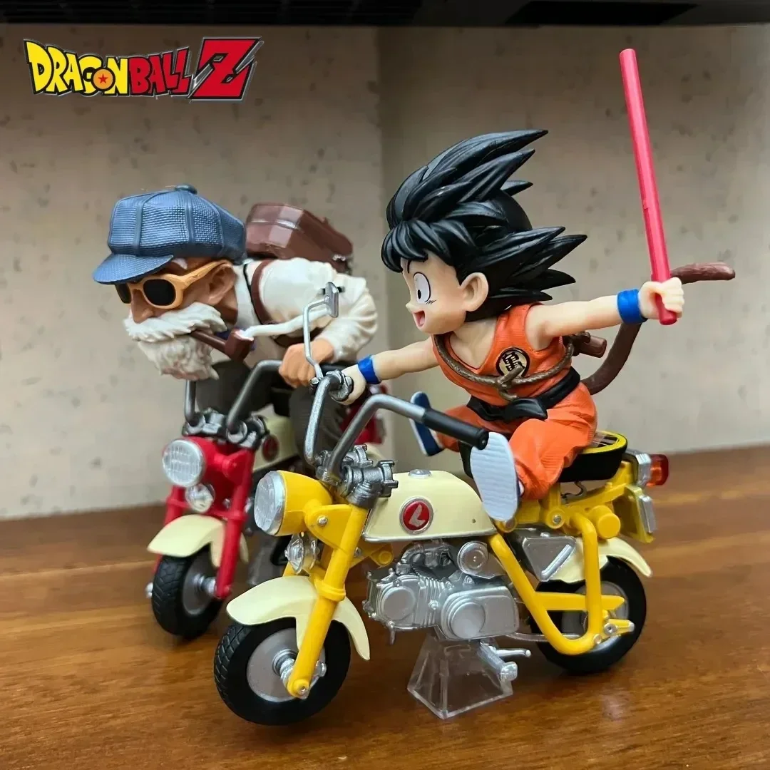 

Dragon Ball Z Anime Figures Figurine Locomotive Series Pvc Statue Collectible Motorcycle Roshi Goku14cm Model Decor Toys