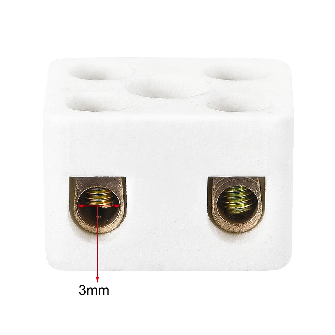 2/5Pcs 2 Postion 5 Hole High Frequency Ceramic Wiring Terminal Block Porcelain Electric Wire Connector Electrical Equipment