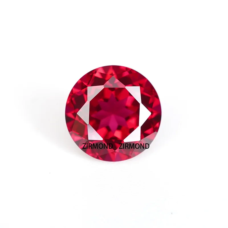 

Round Melee Inclusion Free Ethical Vivid Lab Grown Ruby Gemstones Pigeon Blood July Birthstone Center Stone