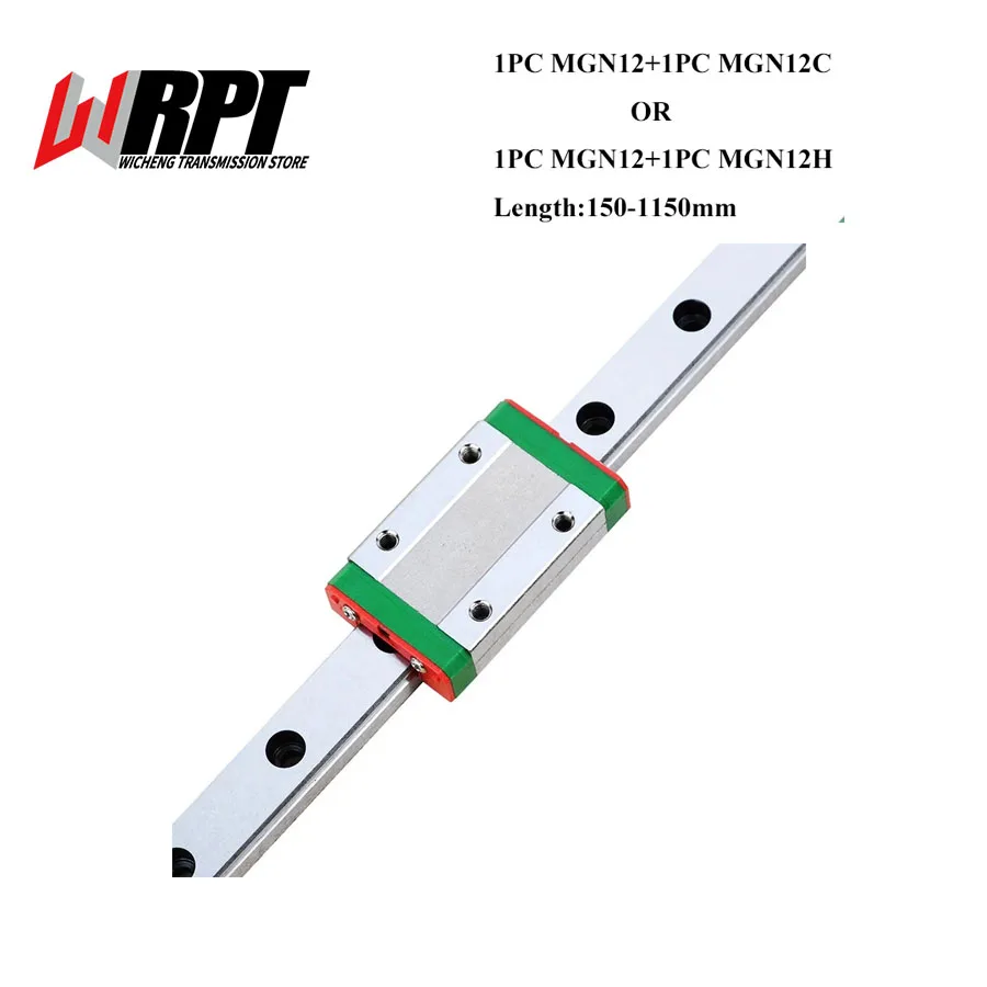 

Miniature Linear Guide MGN12 Guide Rail L From 150mm To 1150mm With MGN12C MGN12H Block Slider Carriage For CNC 3D Printer Parts