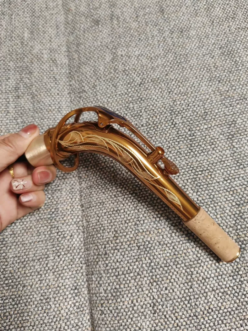 E-flat alto saxophone curved neck with good sound quality and high cost-effectiveness, threaded, caliber 24.5mm