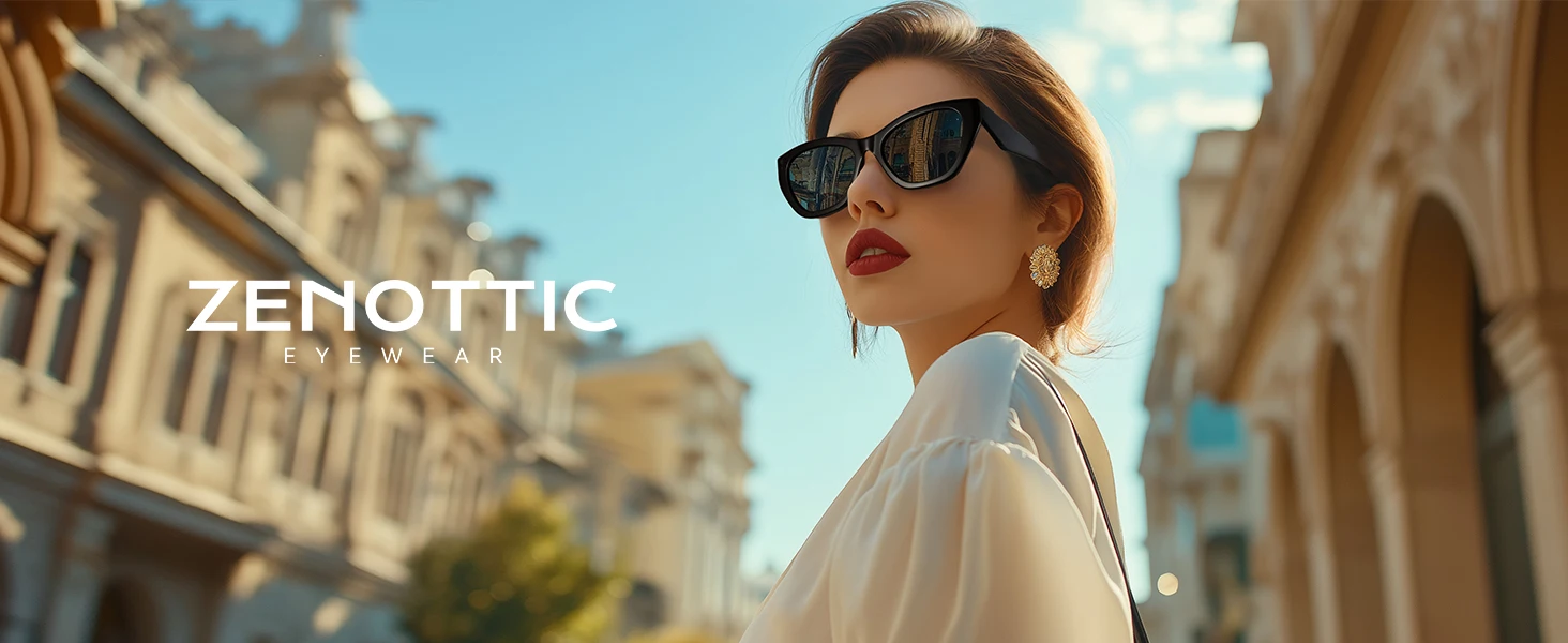 ZENOTTIC Schmetterlings-polarisierte Sonnenbrille für Damen, handgefertigt, Acetat-Schatten, UV400-Schutz, quadratische Sonnenbrille zum Einkaufen, Geschenk – Detail 1