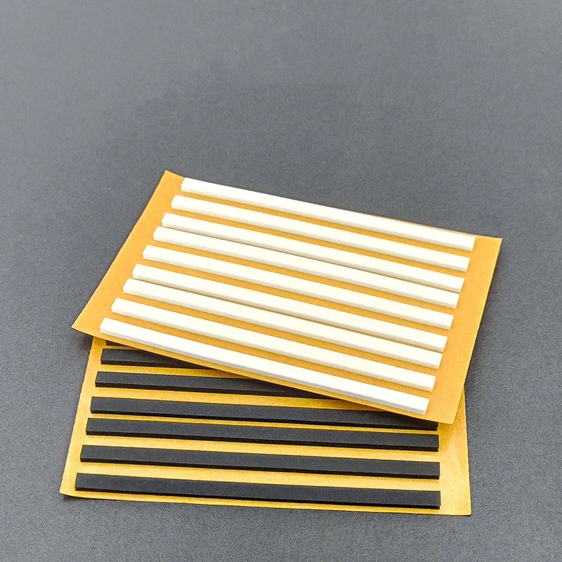 15pcs/pack Mechanical Keyboard White Black Gasket Cotton Strip Structural Rubber Strip Poron Back Gum Le-20 Foam Cushion Damping