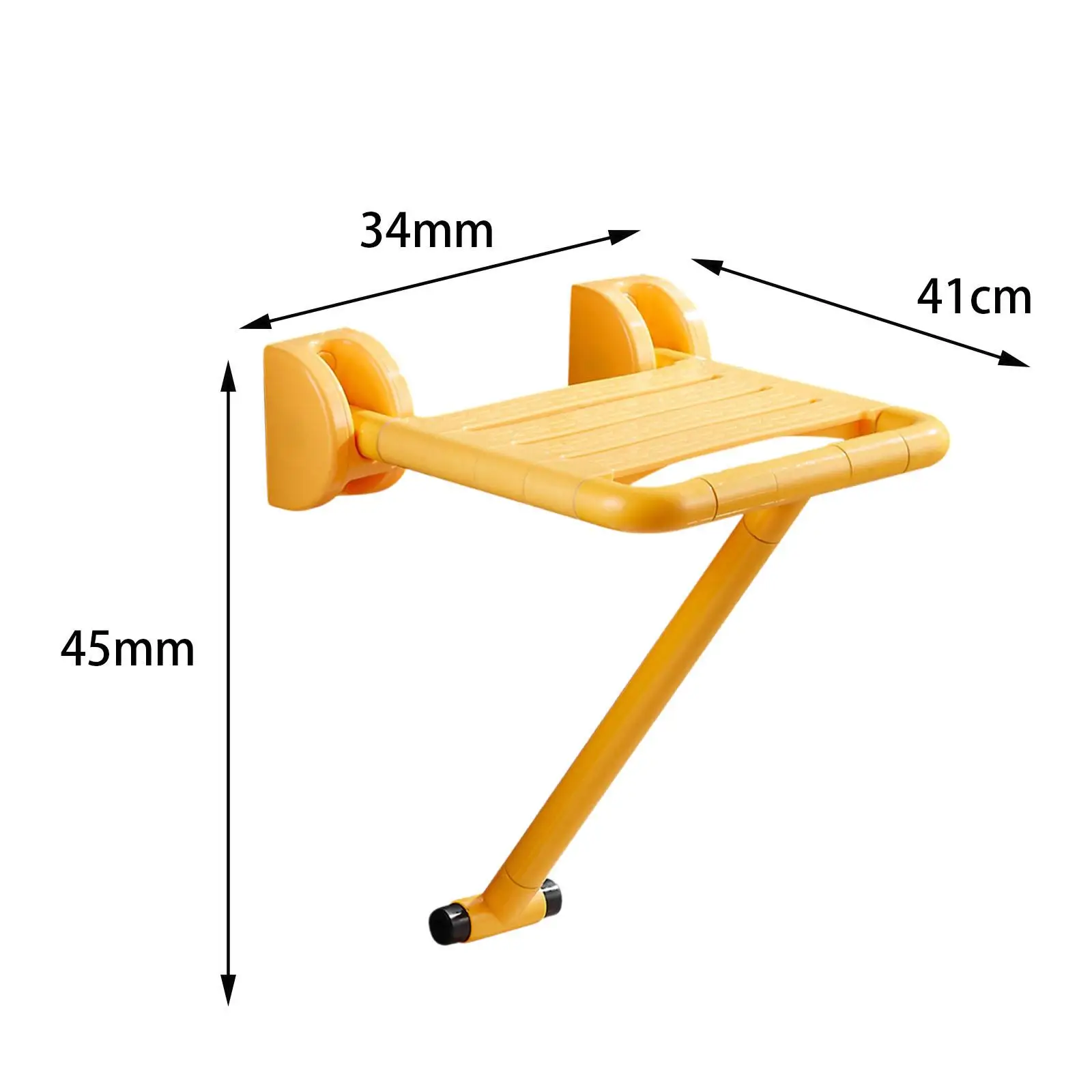 Folding Shower Seat Wall Mounted Anti Skid Space Saving Stability Bath Stool Bathroom Folding Chair for Elderly Bathroom Shower