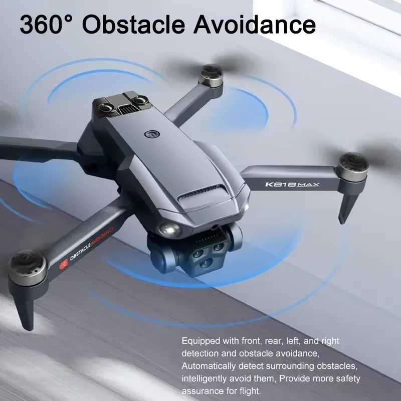 Xiaomi K818 MAX Four-way Obstacle Avoidance Folding Optical Flow Electronically Controlled Dual Camera HD Photography Quadcopter