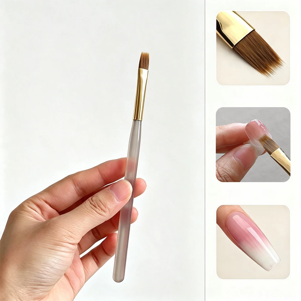 1 stücke Professionelle Dual-ended Nagel Bau Design Pinsel Nagel Gel Liner Französisch Spitze Verlängerung Stift UV Polnischen Gel nagel Kunst Werkzeuge