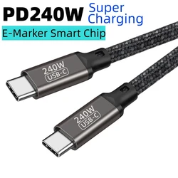 240 kabel USB typu C 48 v5a do szybkiego ładowania USB C do USB C 2.0 kabel do przesyłania danych dla MacBook iPad Xiaomi Samsung Huawei Nintendo