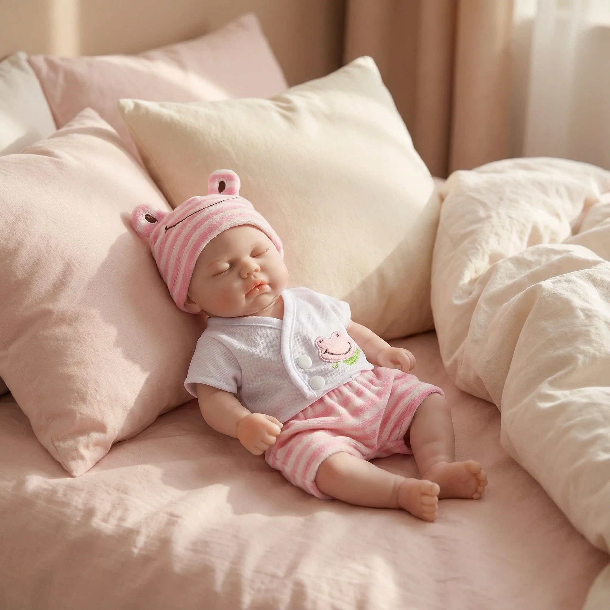 NPK 12'' Mond Kan Open Super Zacht Platina Stevig Siliconen Reborn Augurk Elastisch Rekbaar Levensechte Collectible Art Doll